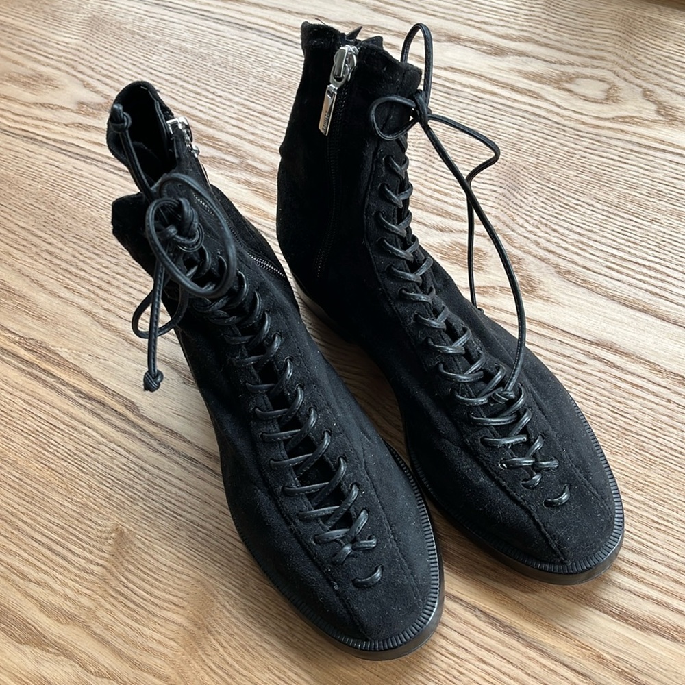 SCHUTZ LEATHER SOLE FLAT BOOTS